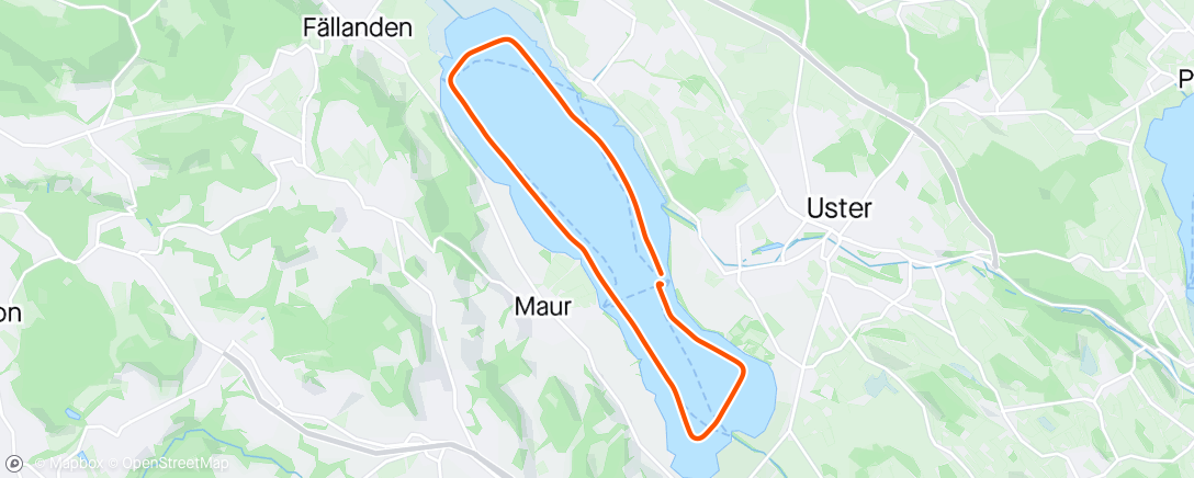 Map of the activity, Rudern am Abend