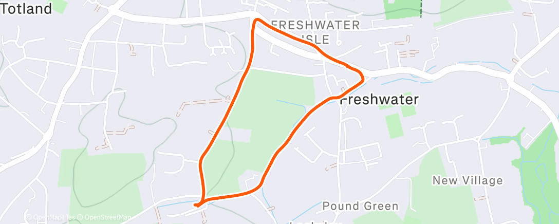 Map of the activity, Afternoon Walk