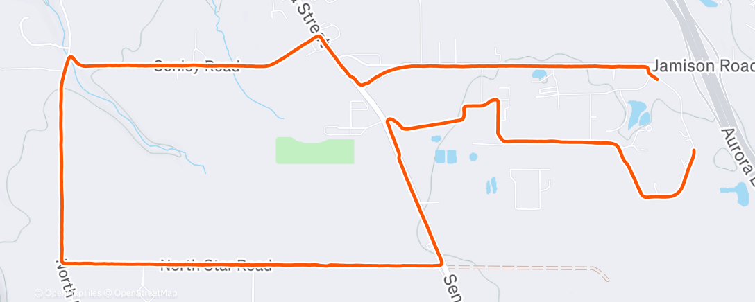 Map of the activity, Lunch Run