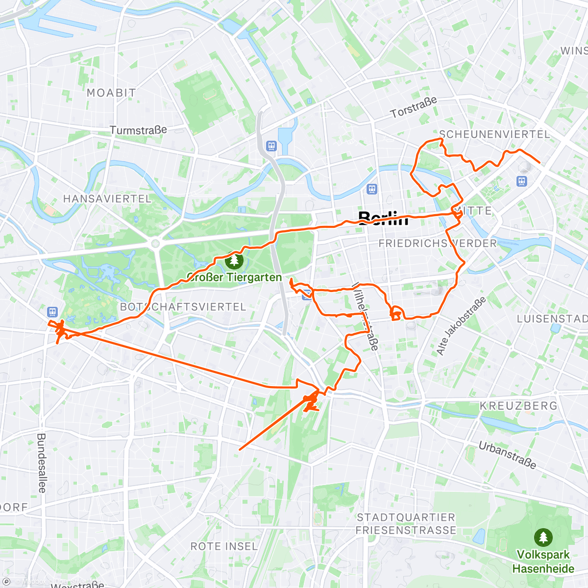 Map of the activity, Morning Walk