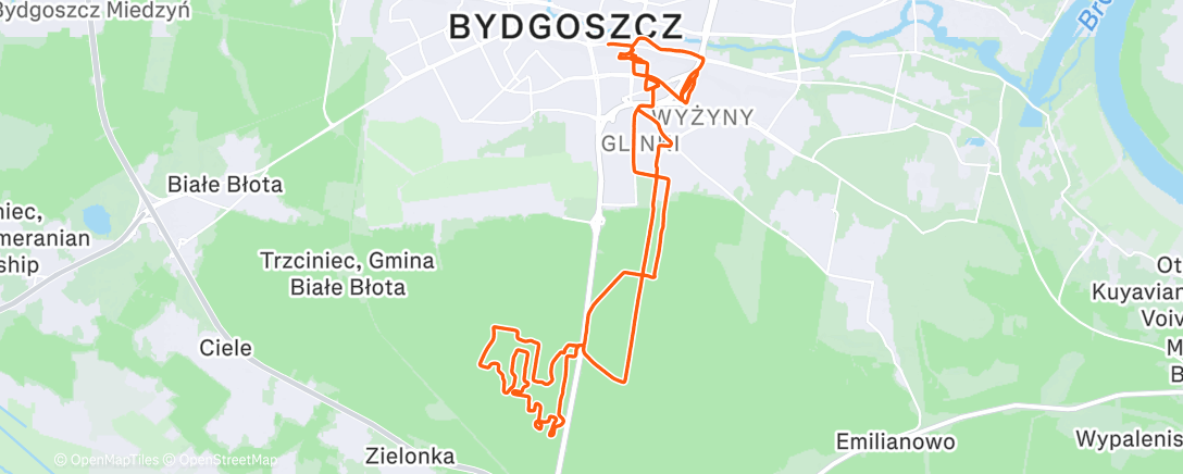 Map of the activity, Morning Mountain Bike Ride