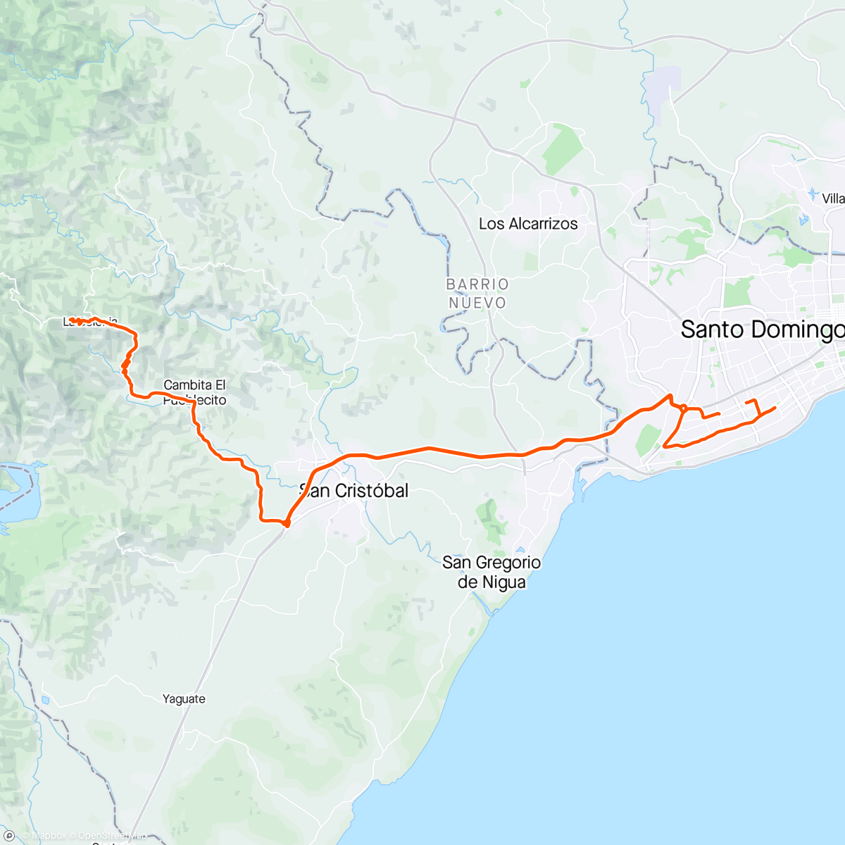 Map of the activity, La Colonia con los Joey