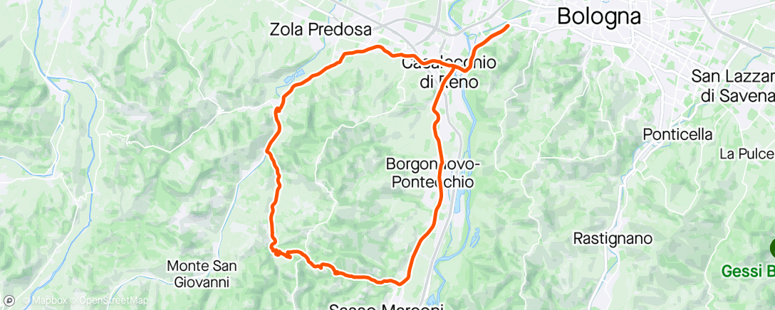 Map of the activity, Gelato ride