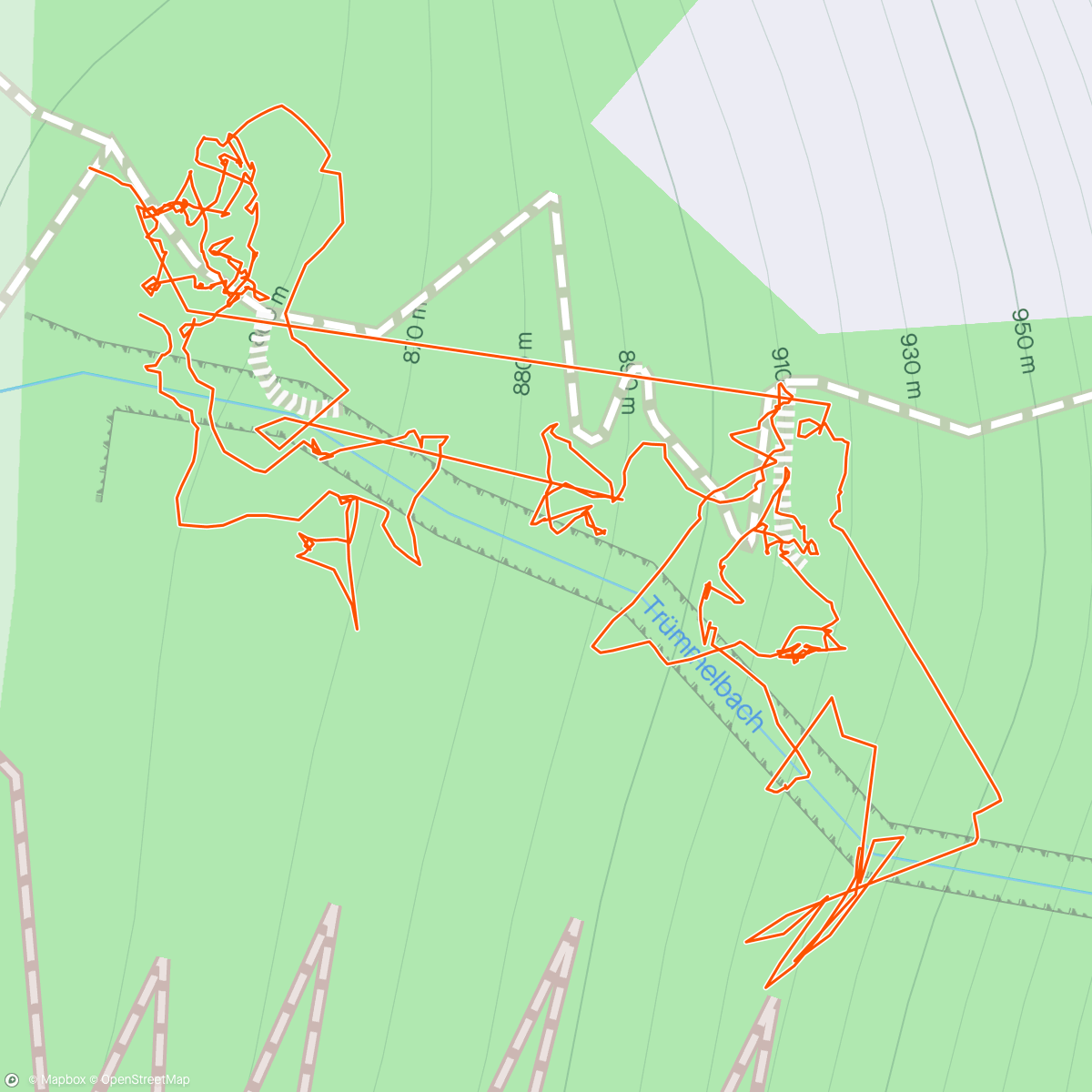 Map of the activity, Trümmelbachfall met Opa&Oma!