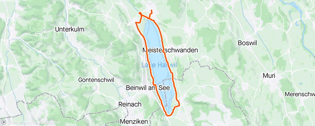 Map of the activity, Halbmarathon: Hallwilersee 05/12