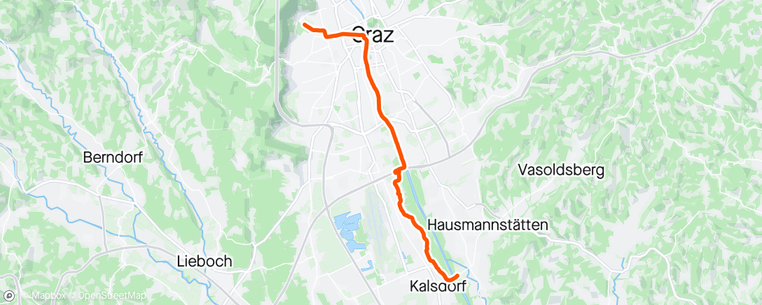 Map of the activity, Fahrt am Morgen