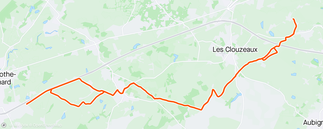 Map of the activity, Retour au vélo dur dur