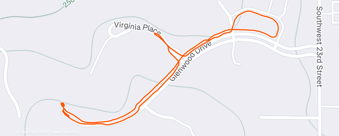 Map of the activity, Afternoon Walk