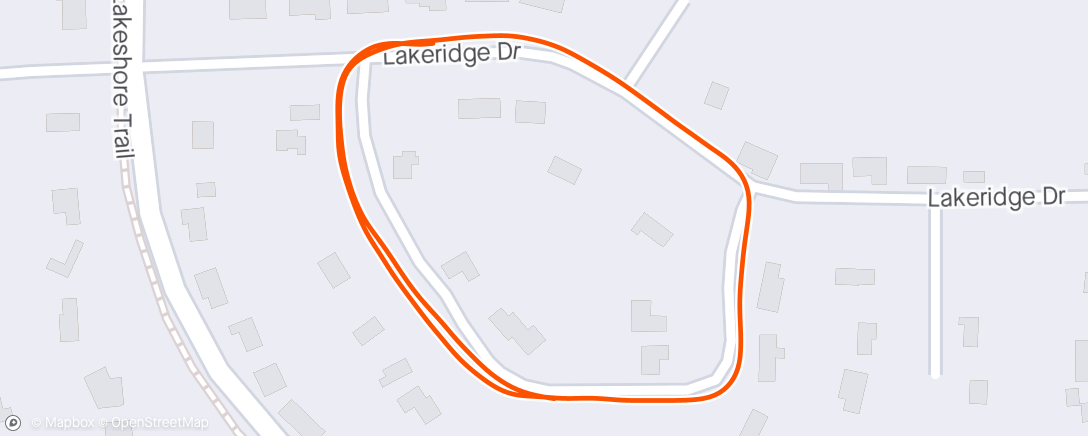 Map of the activity, Watch died while running with E