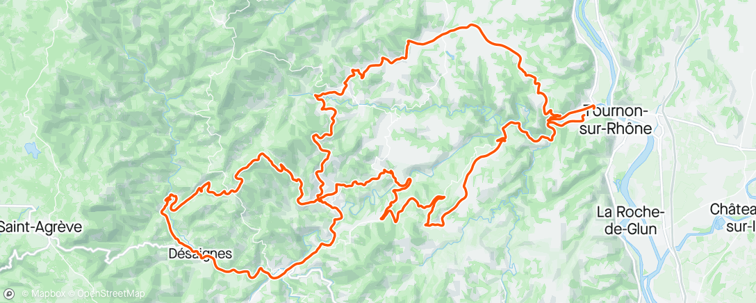 Карта физической активности (Randonnée des gorges du doux)