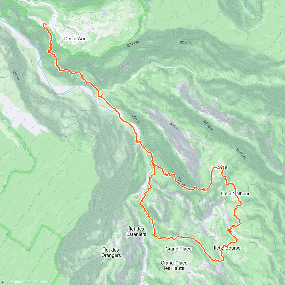 Map of the activity, Une de mes prefs dans Mafate : tour des îlets ! 🤩👌🏾🙌🏽🇷🇪