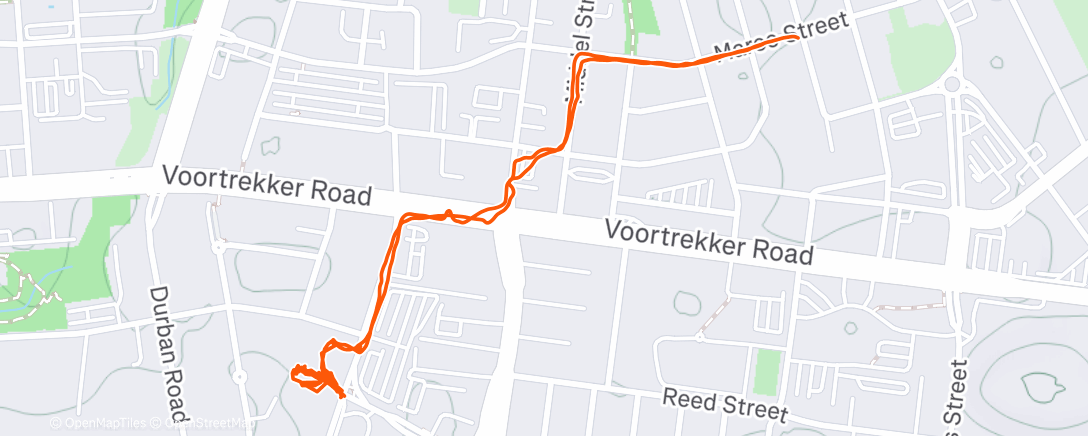 Map of the activity, Morning Walk