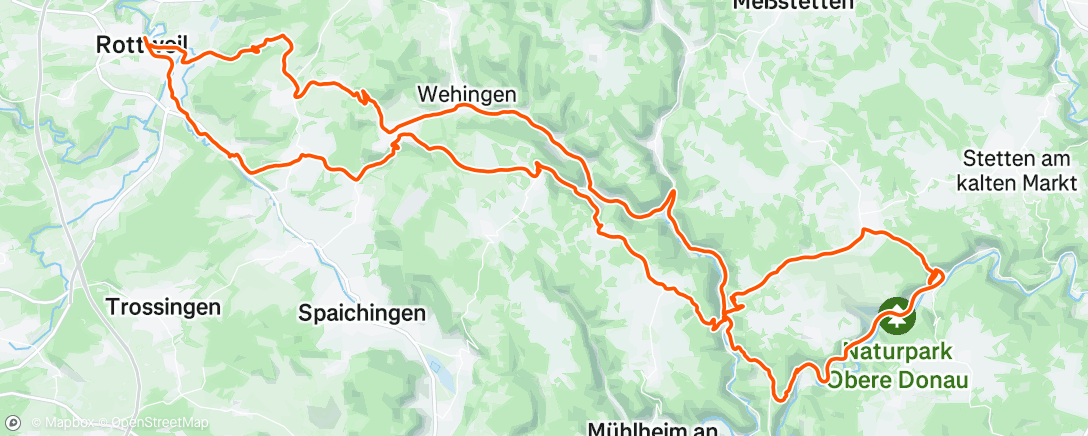 Map of the activity, Mittagsradfahrt