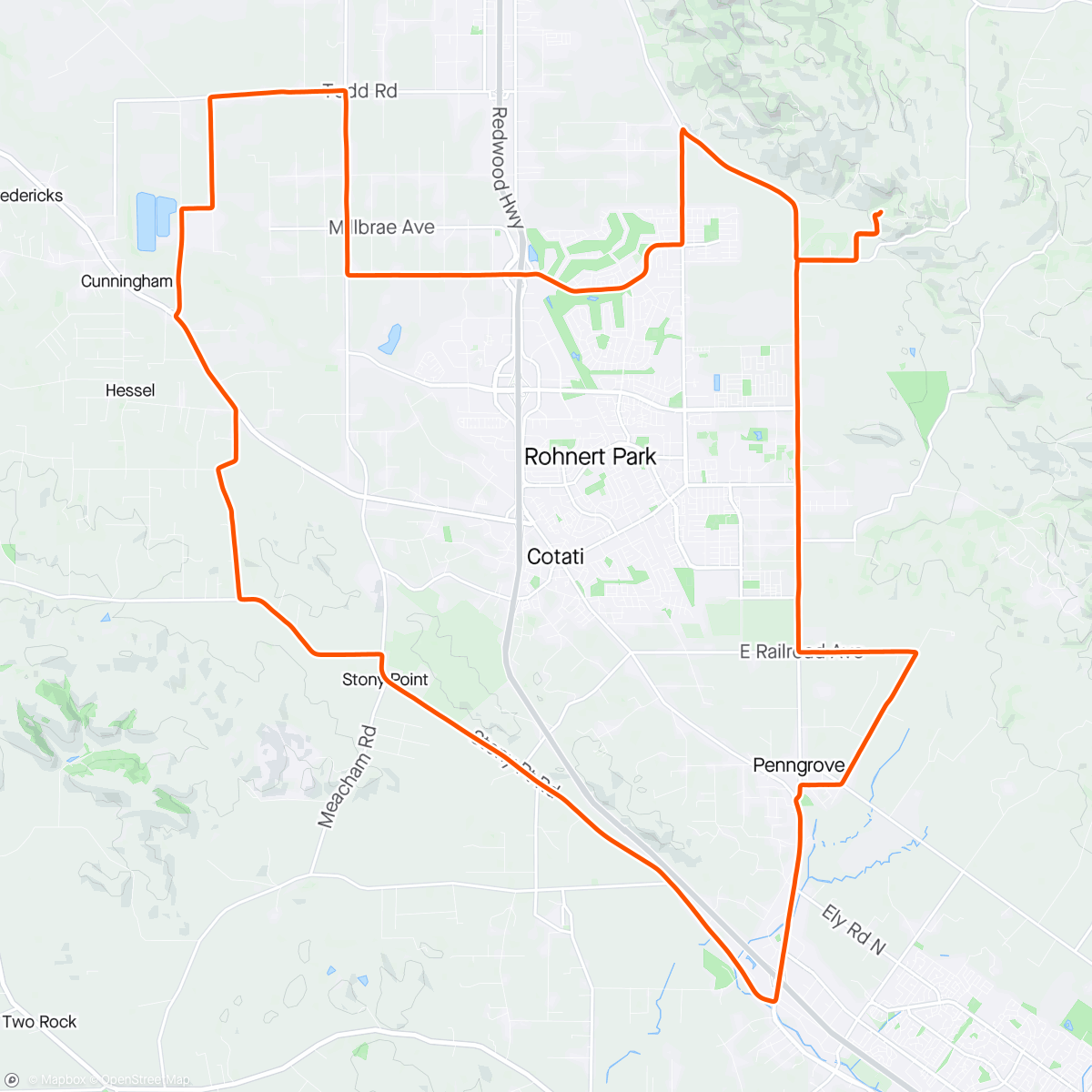 Map of the activity, Llano
