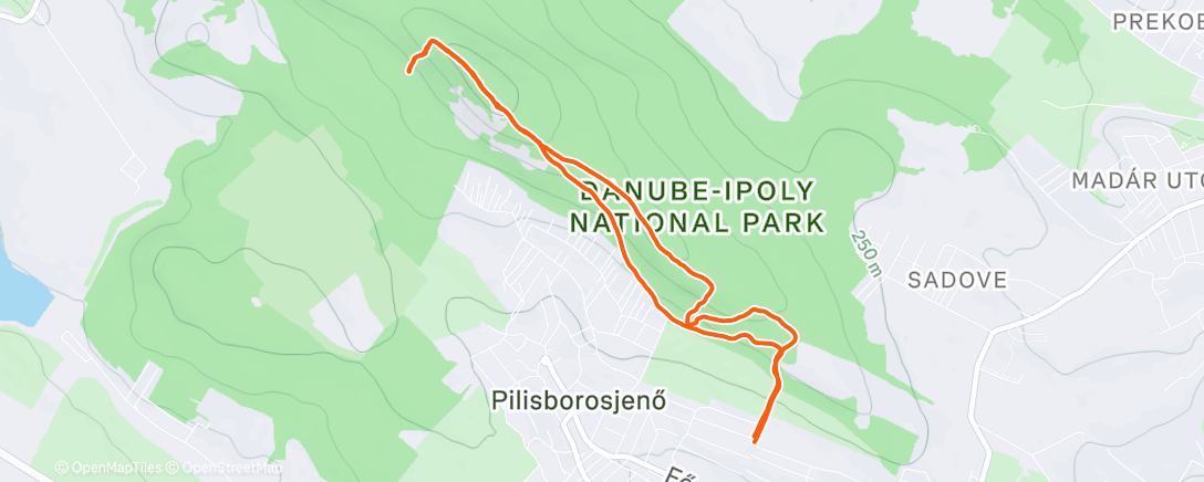 Map of the activity, Kevély