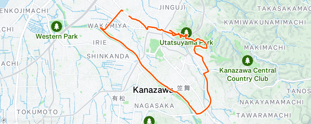 Map of the activity, Carrera de montaña matutina
