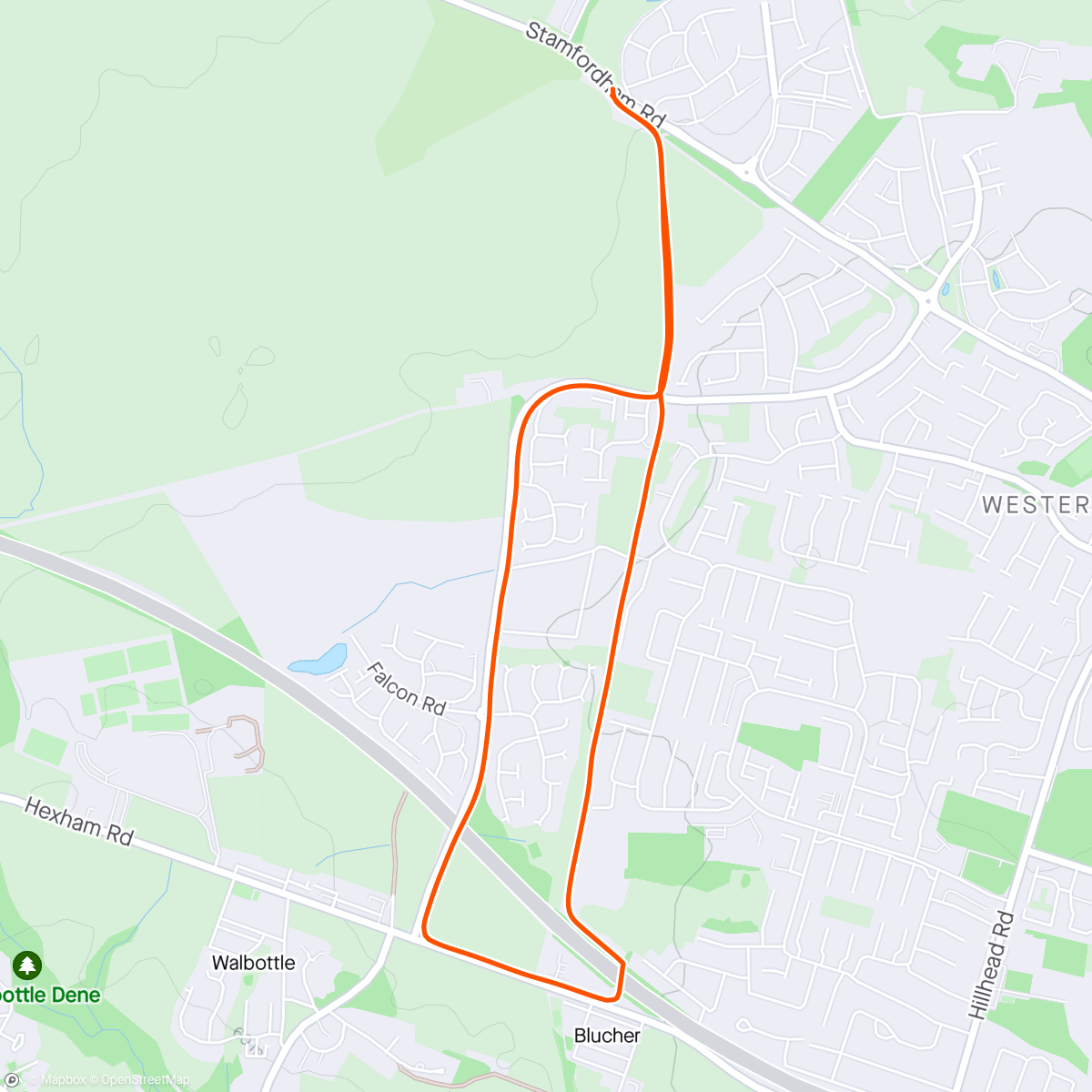 Map of the activity, Abbeyfarm Loop winter ❄️ running