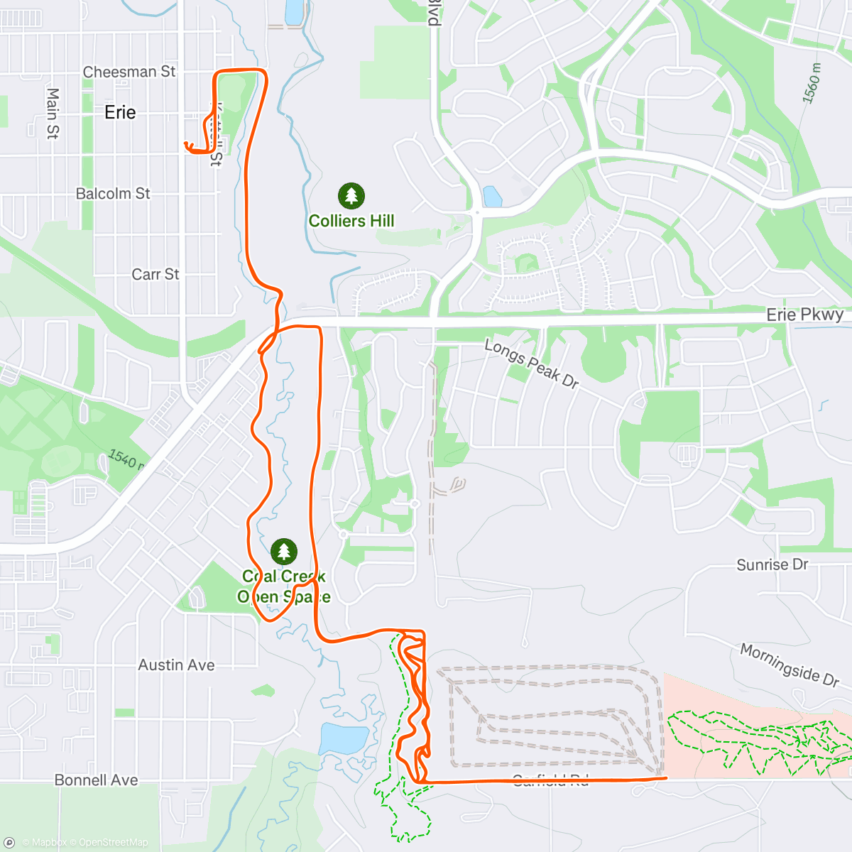 Map of the activity, Testing out the new rubber