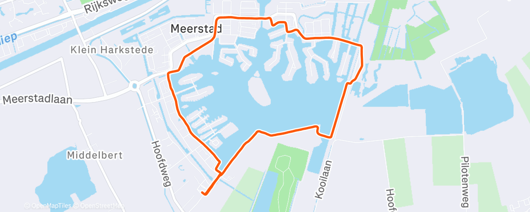 Map of the activity, Namiddagloop