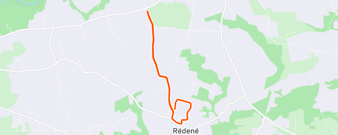 Map of the activity, Afternoon Run