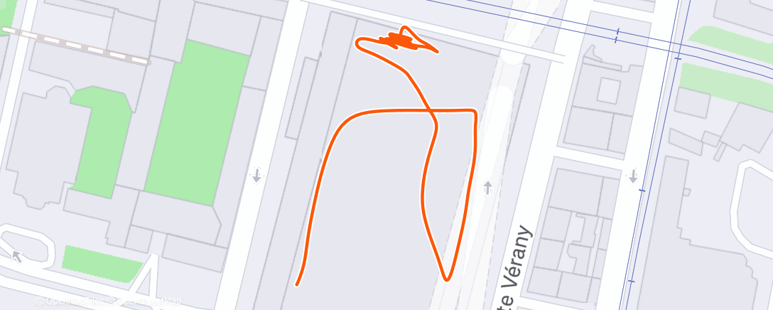 Map of the activity, Course à pied le matin