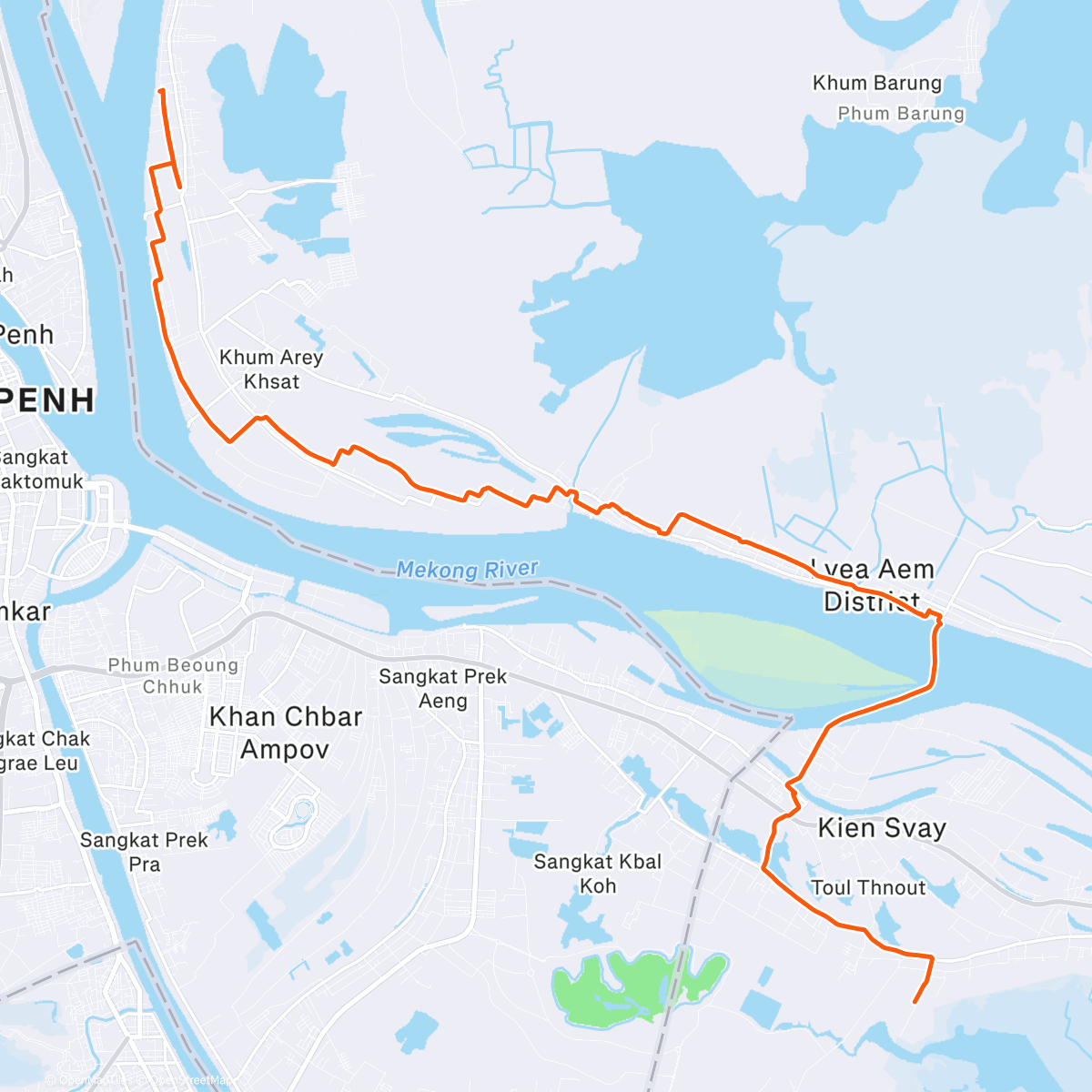 Map of the activity, Last day of 250 km