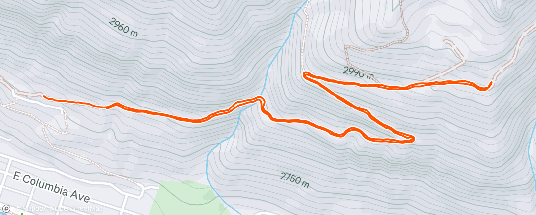 Map of the activity, Morning Trail Run