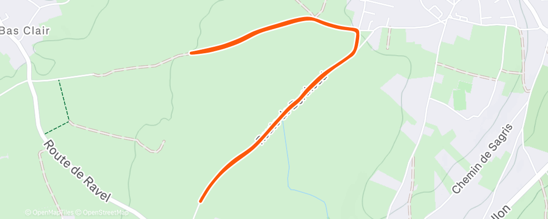 Karte der Aktivität „Course à pied le midi”