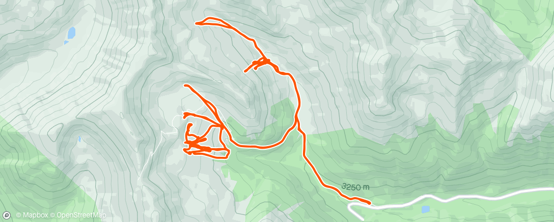 Mapa de la actividad, Snowmobile – Jones Pass