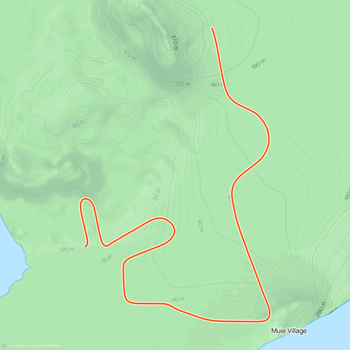 Mapa de la actividad (Zwift - Volcano Climb in Watopia)