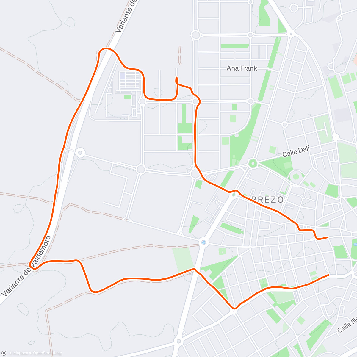 Map of the activity, Activación pre Cross Parla con Zeus y Romeo