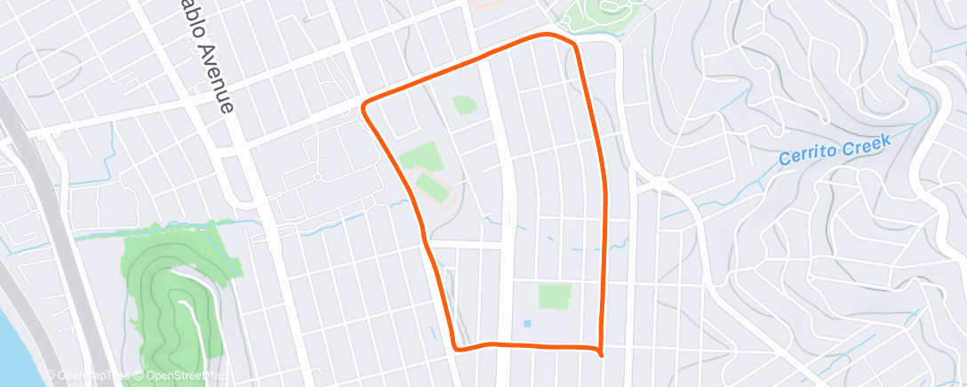 Map of the activity, Lunch Run