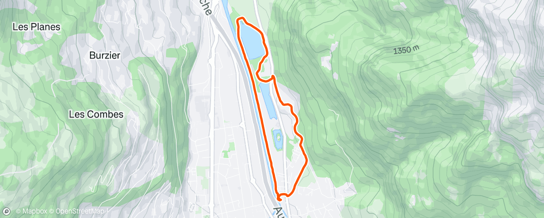 Map of the activity, Trail tour du 3e lac puis Meribel