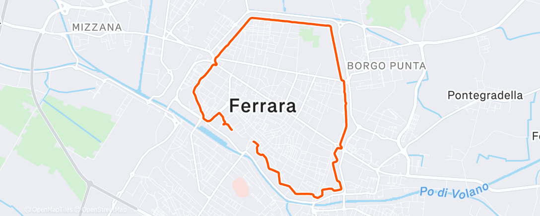 Map of the activity, Camminata mattutina