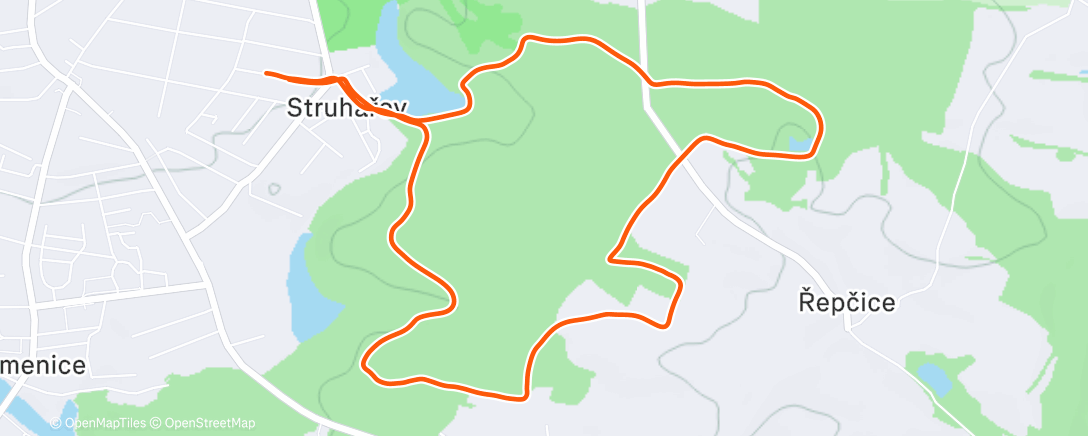 Map of the activity, Morning Trail Run