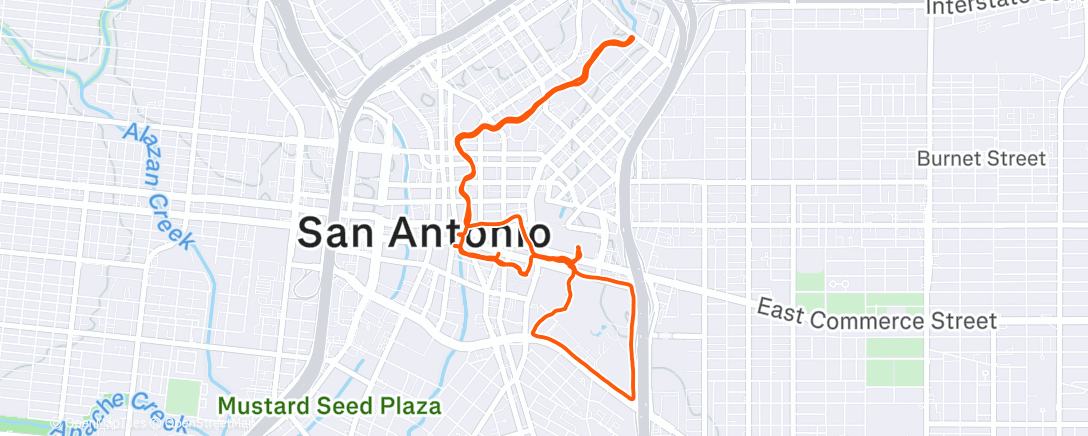 Map of the activity, YDS out on the town