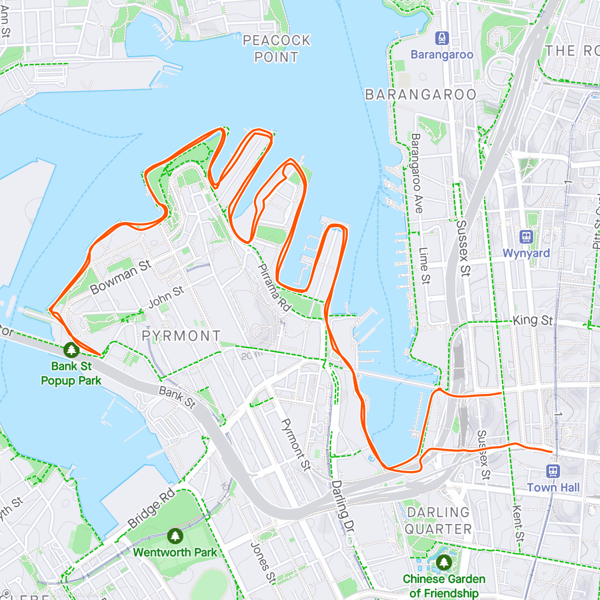 Map of the activity, Easy Pyrmont 10