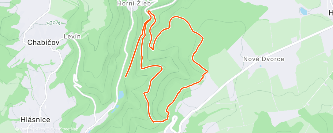 Map of the activity, Morning Run