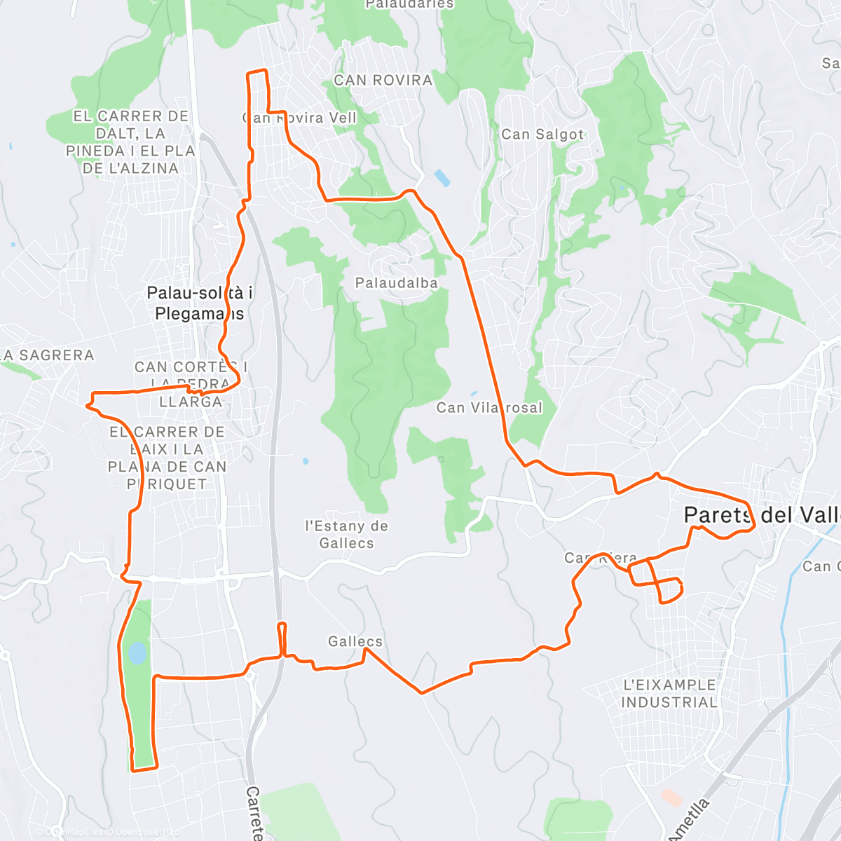 Map of the activity, Mini Volta mullada de Nadal!!🌧️🎄🌧️