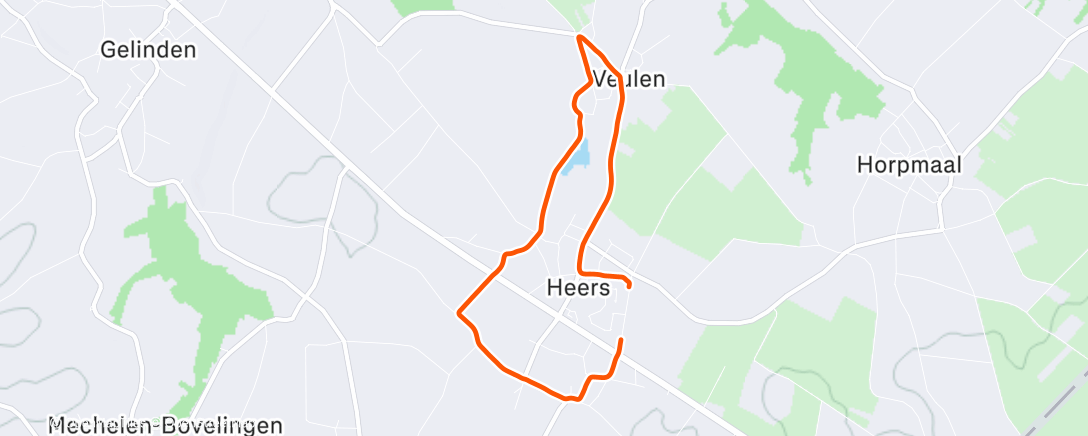 Map of the activity, Ochtendloop