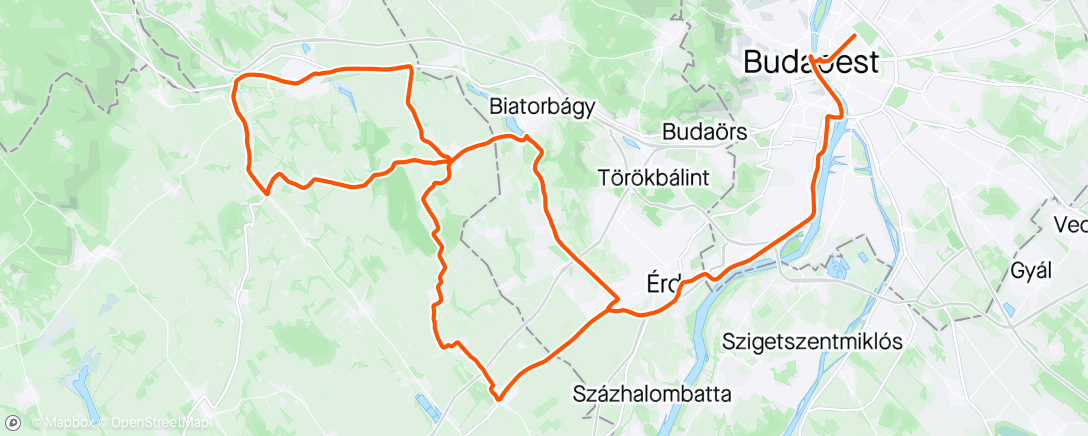 Map of the activity, Tour of Hungary Stage 4