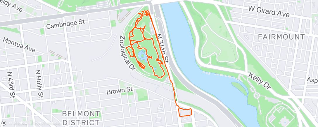 Map of the activity, Afternoon Walk