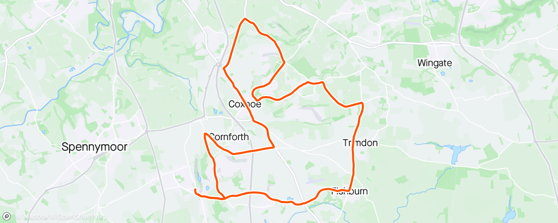 Map of the activity, A run, a ride, who knows what else I might get tonight 😉... cramp 🤷
