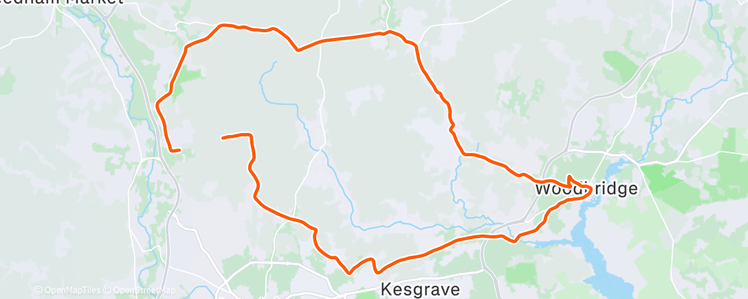 Map of the activity, Morning Ride