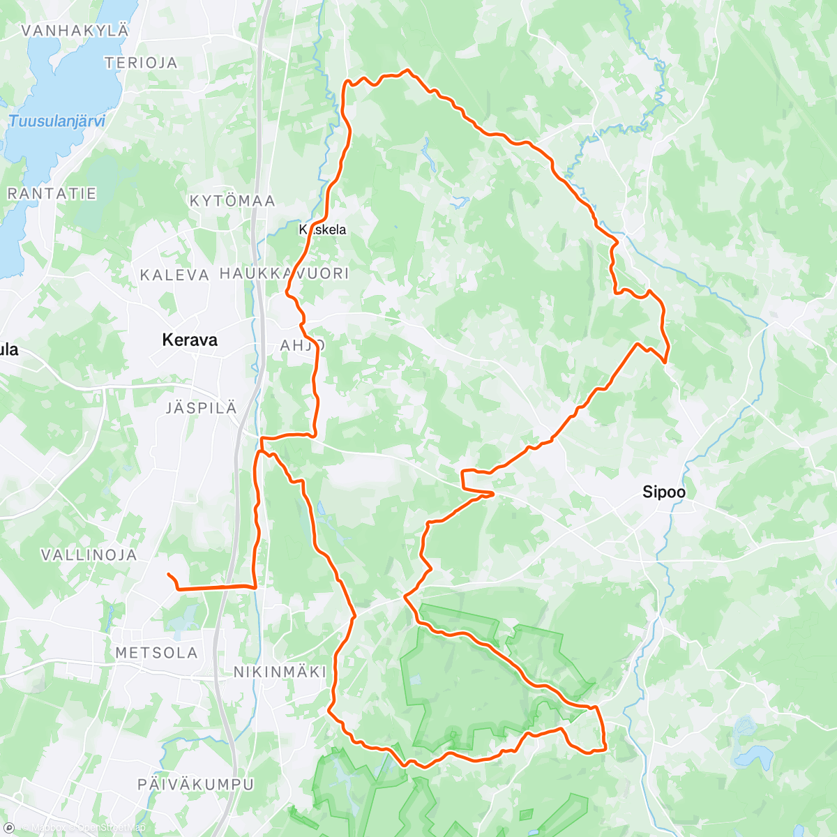 Map of the activity, Morning Ride