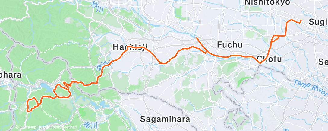 Map of the activity, Morning Ride