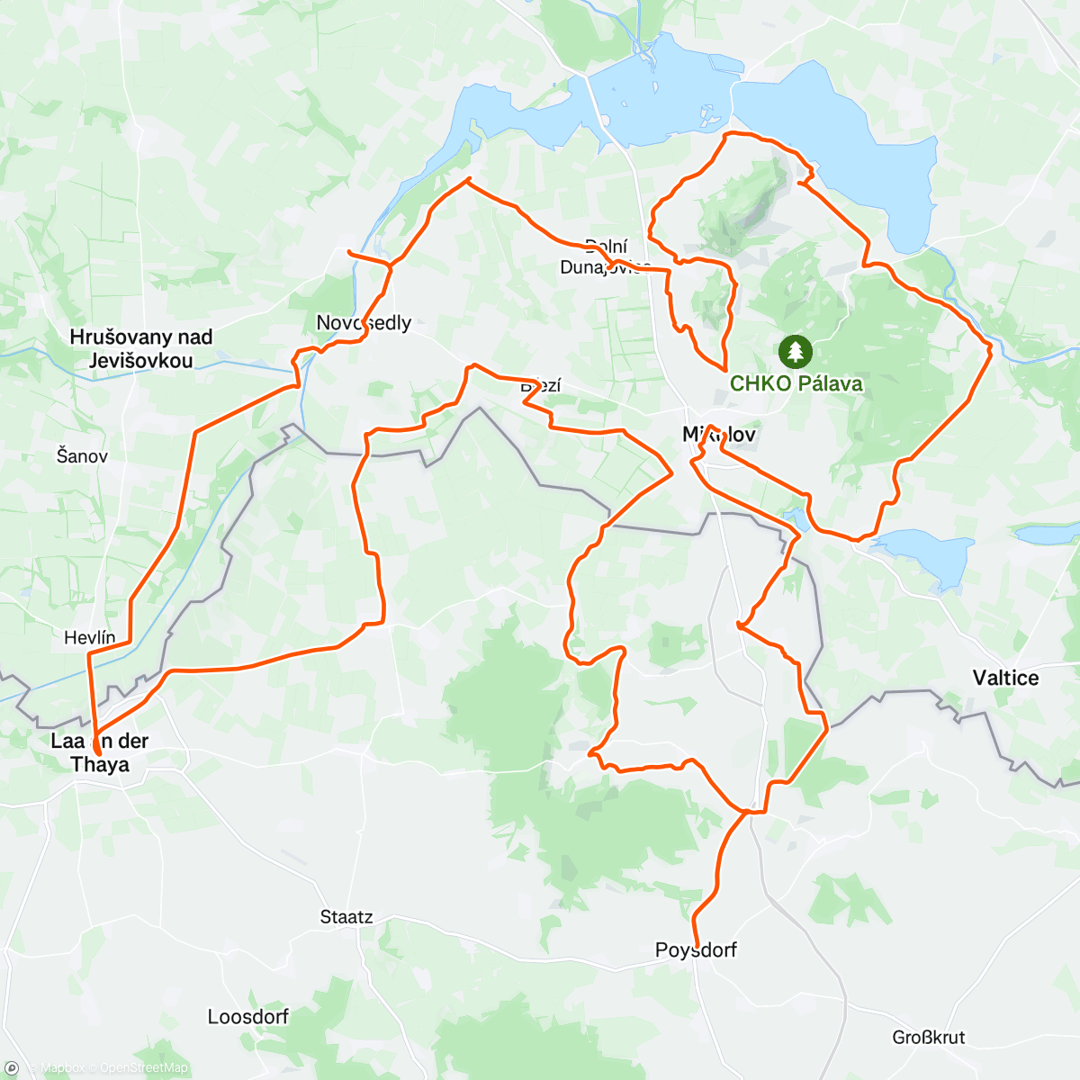 Map of the activity, Rozvézt PF po ORP Mikulov