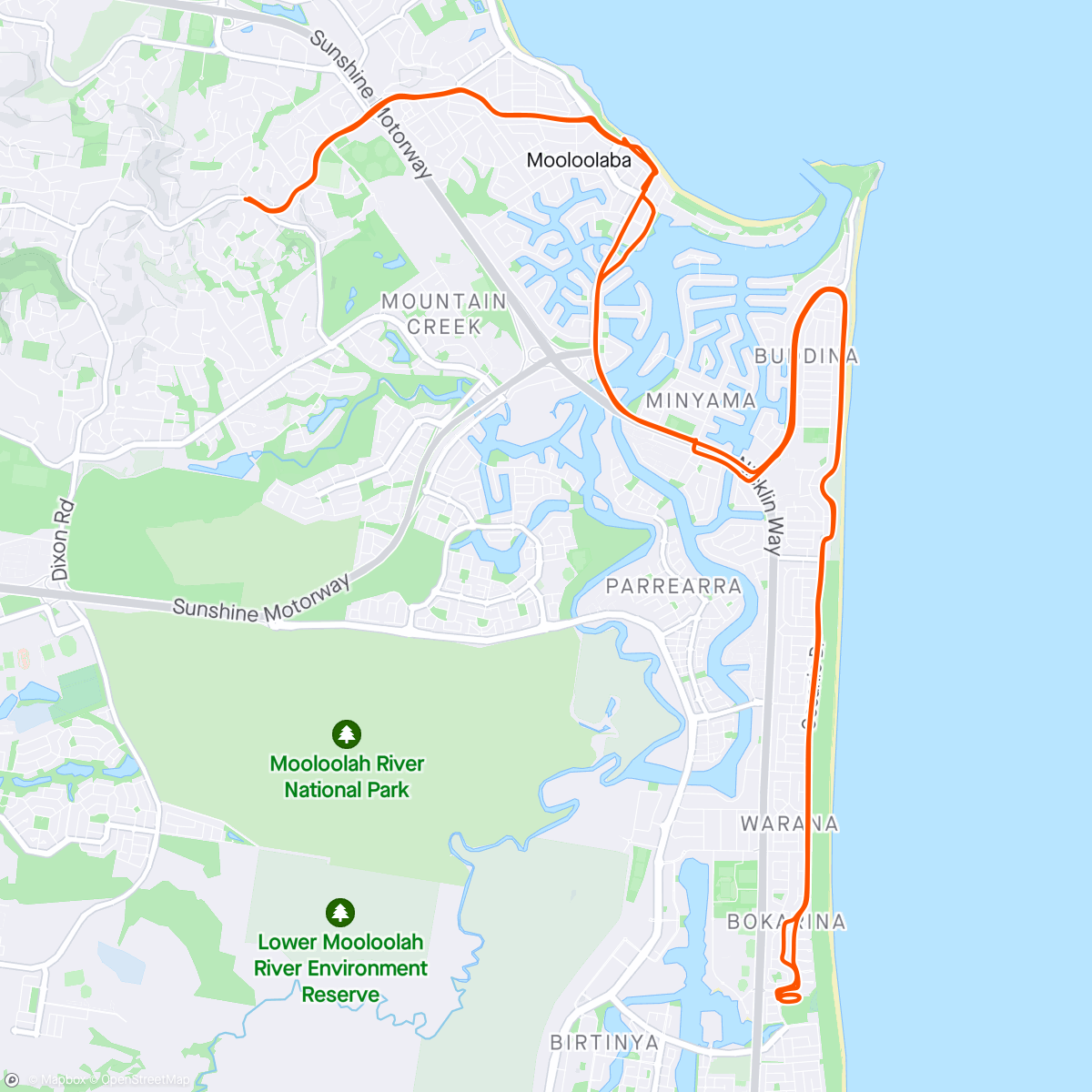 Map of the activity, Wednesday solo ride