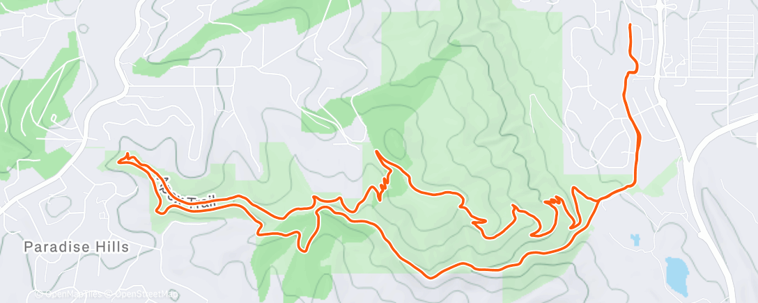 Map of the activity, Afternoon Mountain Bike Ride