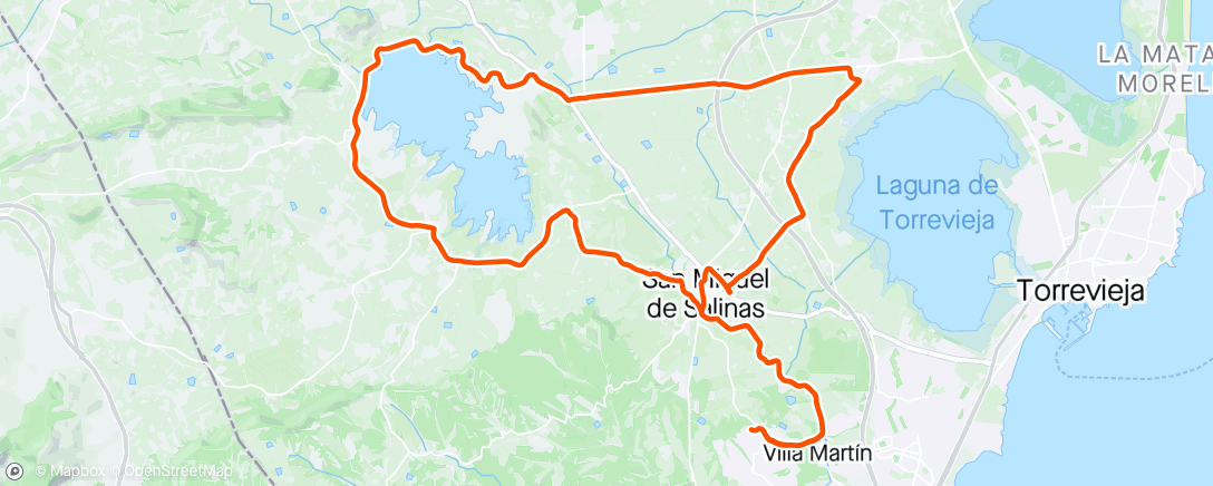 Map of the activity, Morning Ride - solo (strong Wind)